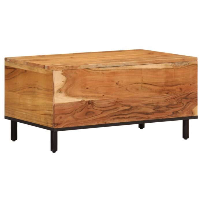 Table basse 80x50x40 cm bois massif d'acacia – Image 5