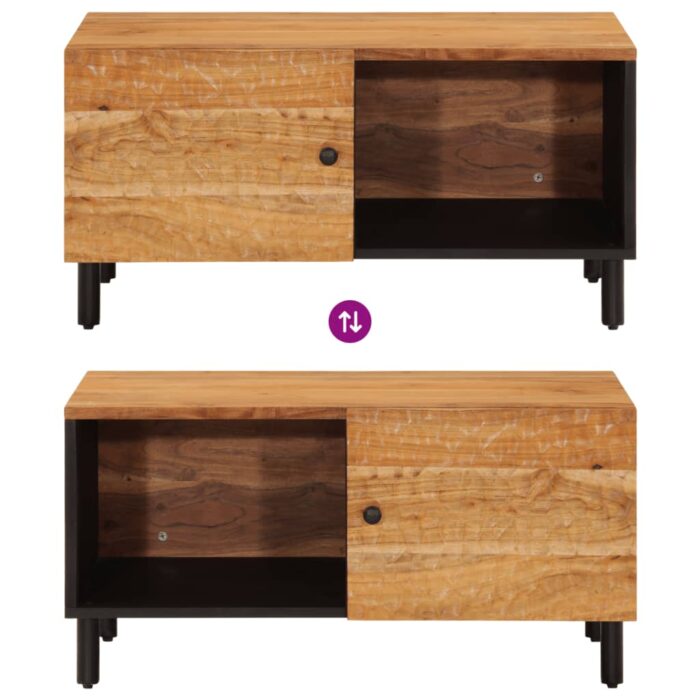 Table basse 80x50x40 cm bois massif d'acacia – Image 6