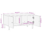 Table basse 80x50x40 cm bois massif d'acacia – Image 10