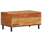 Table basse 80x50x40 cm bois massif d'acacia – Image 5
