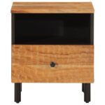 Tables de chevet 2 pcs 40x33x46 cm Bois d'acacia massif – Image 3