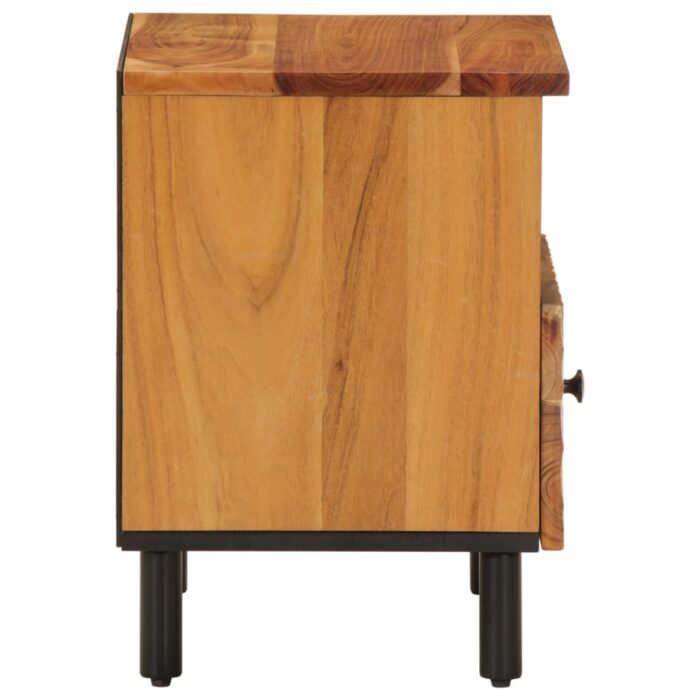 Tables de chevet 2 pcs 40x33x46 cm Bois d'acacia massif – Image 4