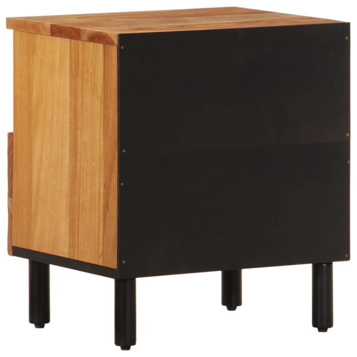Tables de chevet 2 pcs 40x33x46 cm Bois d'acacia massif – Image 5