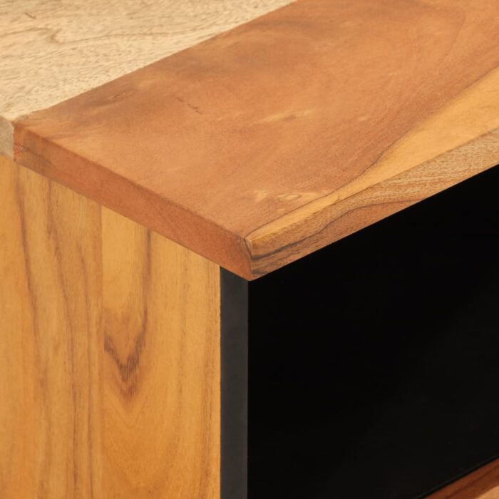 Tables de chevet 2 pcs 40x33x46 cm Bois d'acacia massif – Image 6