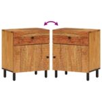 Table de chevet 50x33x60 cm bois d'acacia solide – Image 6