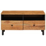 Table basse 80x54x40 cm bois massif d'acacia – Image 3