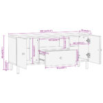 Meuble TV 105x33x46 cm Bois d'acacia massif – Image 10