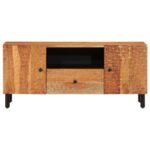 Meuble TV 105x33x46 cm Bois d'acacia massif – Image 3