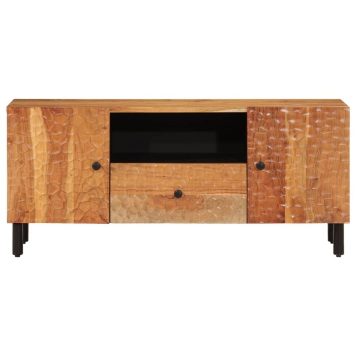 Meuble TV 105x33x46 cm Bois d'acacia massif – Image 3