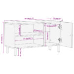 Meuble TV 80x33x46 cm bois d'acacia massif – Image 11