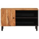 Meuble TV 80x33x46 cm bois d'acacia massif – Image 3