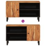 Meuble TV 80x33x46 cm bois d'acacia massif – Image 6
