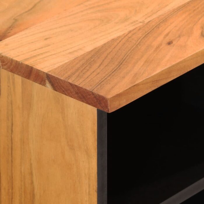 Meuble TV 80x33x46 cm bois d'acacia massif – Image 7