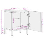 Table de chevet 40x33x46 cm Bois de manguier solide – Image 10