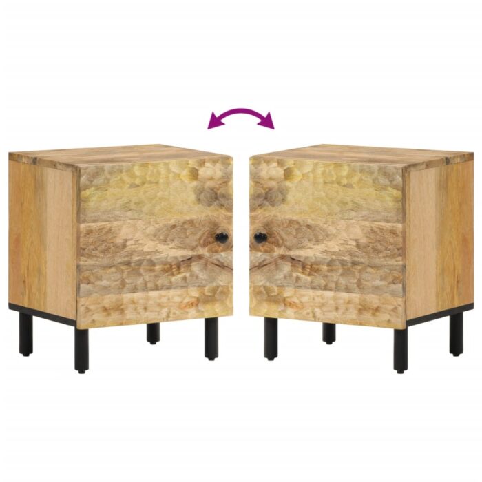 Table de chevet 40x33x46 cm Bois de manguier solide – Image 5