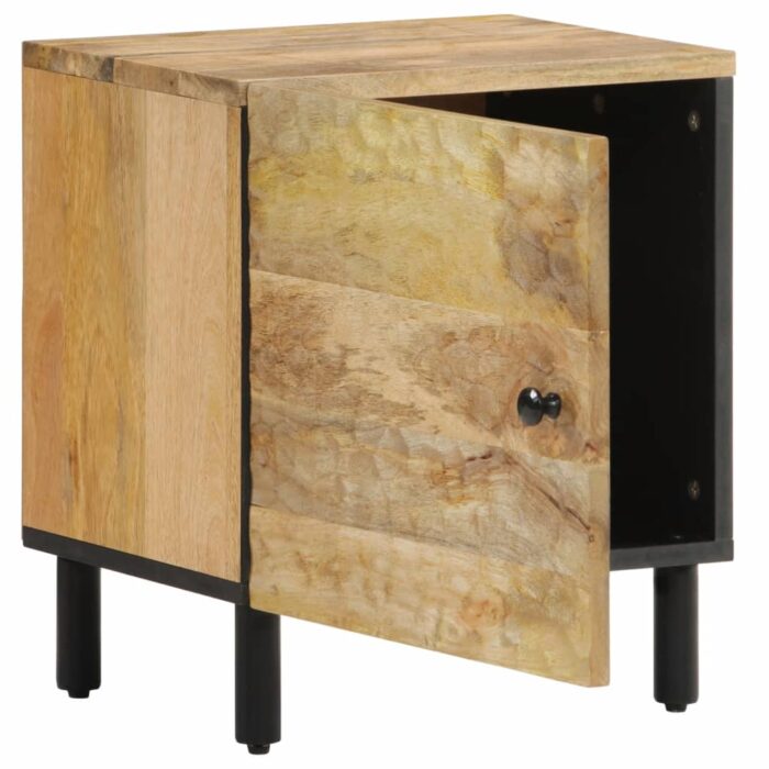 Tables de chevet 2 pcs 40x33x46 cm Bois de manguier solide – Image 2