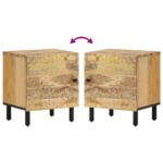 Tables de chevet 2 pcs 40x33x46 cm Bois de manguier solide – Image 6
