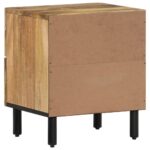 Tables de chevet 2 pcs 40x33x46 cm Bois de manguier solide – Image 5