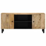 Meuble TV 105x33x46 cm Bois massif de manguier – Image 2