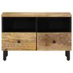 Meuble TV 70x33x46 cm Bois massif de manguier – Image 2
