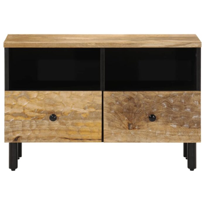 Meuble TV 70x33x46 cm Bois massif de manguier – Image 2