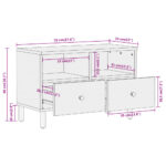 Meuble TV 70x33x46 cm Bois massif de manguier – Image 9