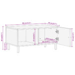 Table basse 80x50x40 cm bois de manguier massif – Image 10