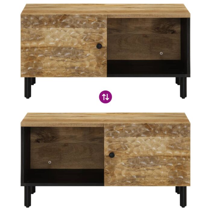 Table basse 80x50x40 cm bois de manguier massif – Image 5