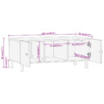 Table basse 100x54x40 cm bois de manguier massif – Image 10