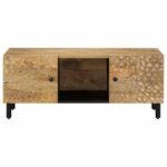 Table basse 100x54x40 cm bois de manguier massif – Image 3