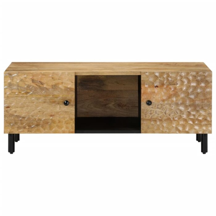 Table basse 100x54x40 cm bois de manguier massif – Image 3