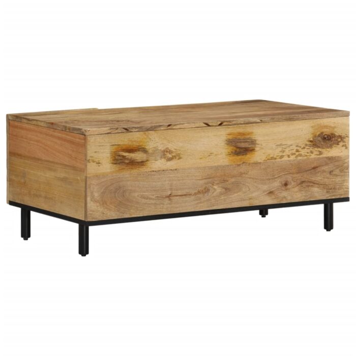 Table basse 100x54x40 cm bois de manguier massif – Image 5