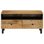Table basse 80x54x40 cm bois de manguier massif – Image 3