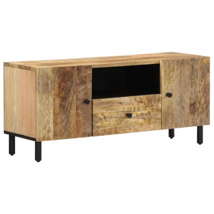 VXL8720845423230_a_en_hd_1.jpg Meuble TV 105x33x46 cm Bois massif de manguier – Image 1
