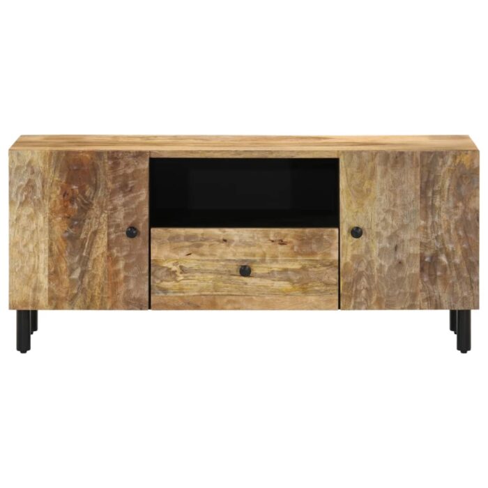 Meuble TV 105x33x46 cm Bois massif de manguier – Image 2
