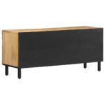Meuble TV 105x33x46 cm Bois massif de manguier – Image 4