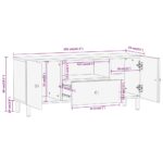 Meuble TV 105x33x46 cm Bois massif de manguier – Image 9