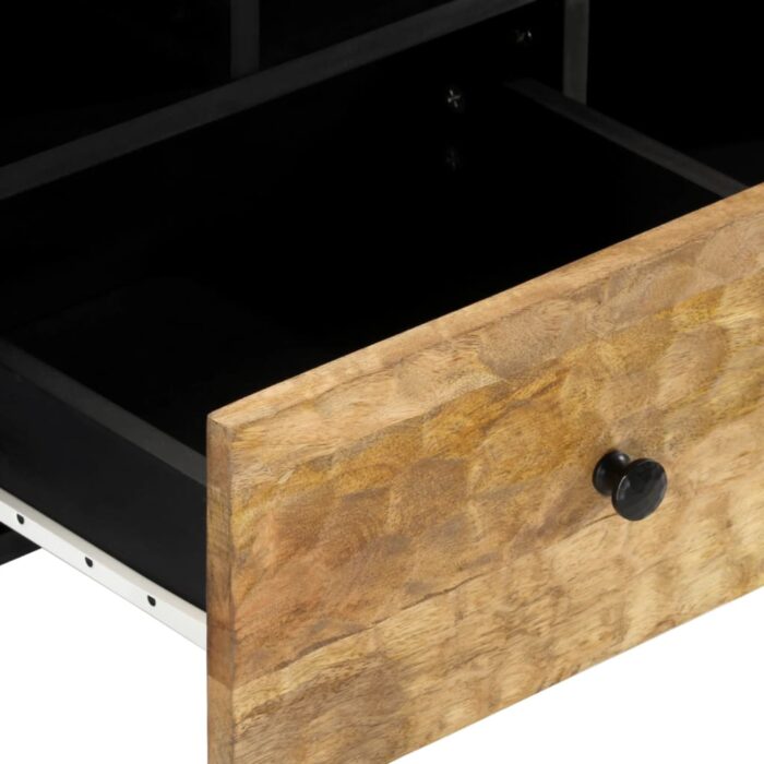 Meuble TV 100x33x46 cm bois massif de manguier – Image 6