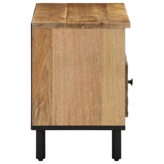 Meuble TV 80x33x46 cm bois massif de manguier – Image 3