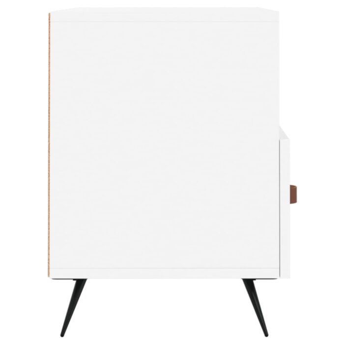 Meuble TV Blanc 80x36x50 cm Bois d'ingénierie – Image 5