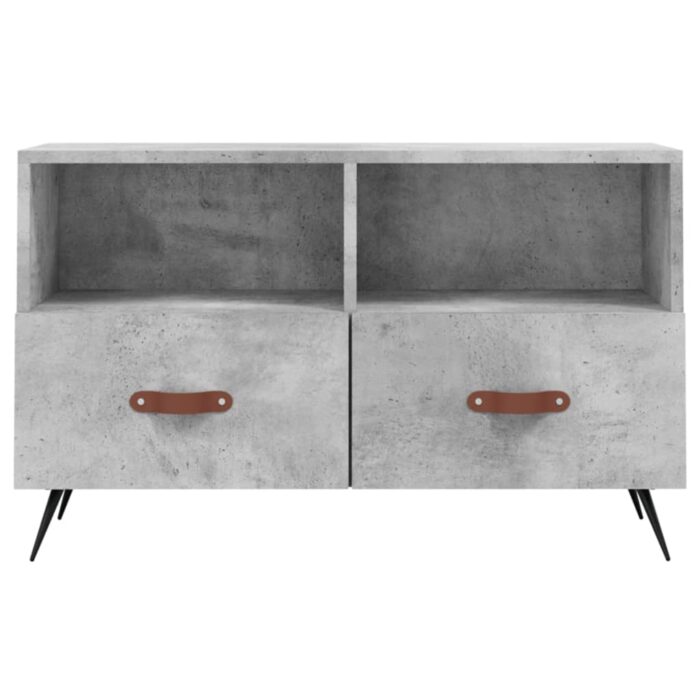Meuble TV Gris béton 80x36x50 cm Bois d'ingénierie – Image 3