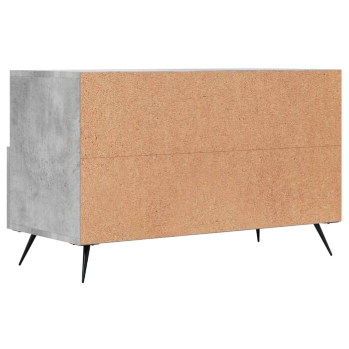 Meuble TV Gris béton 80x36x50 cm Bois d'ingénierie – Image 6
