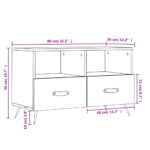 Meuble TV Sonoma gris 80x36x50 cm Bois d'ingénierie – Image 10