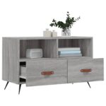 Meuble TV Sonoma gris 80x36x50 cm Bois d'ingénierie – Image 2