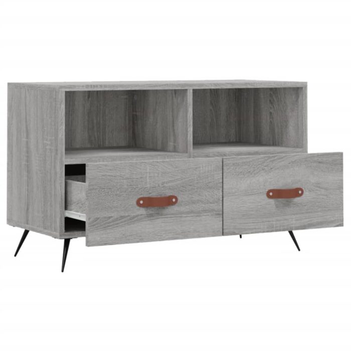 Meuble TV Sonoma gris 80x36x50 cm Bois d'ingénierie – Image 4