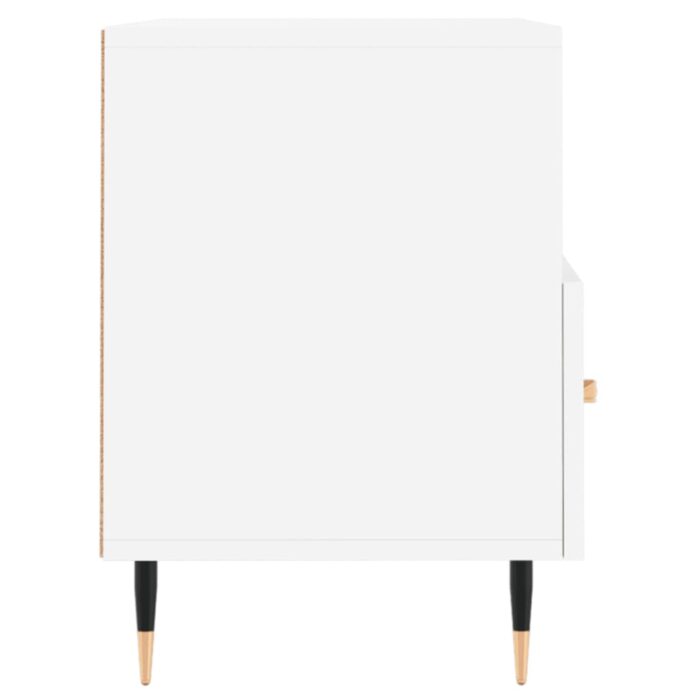 Meuble TV Blanc 80x36x50 cm Bois d'ingénierie – Image 5