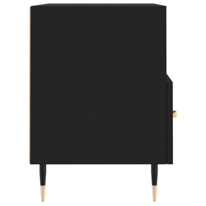 Meuble TV Noir 80x36x50 cm Bois d'ingénierie – Image 5