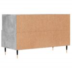Meuble TV Gris béton 80x36x50 cm Bois d'ingénierie – Image 6