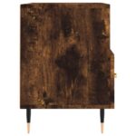 Meuble TV Chêne fumé 80x36x50 cm Bois d'ingénierie – Image 5