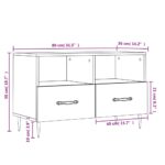 Meuble TV Sonoma gris 80x36x50 cm Bois d'ingénierie – Image 10